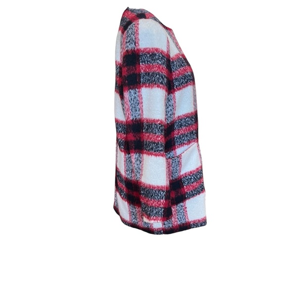 Abercrombie & Fitch Coat Women’s XS Red Plaid Wool Blend Preppy Winter - Picture 5 of 11